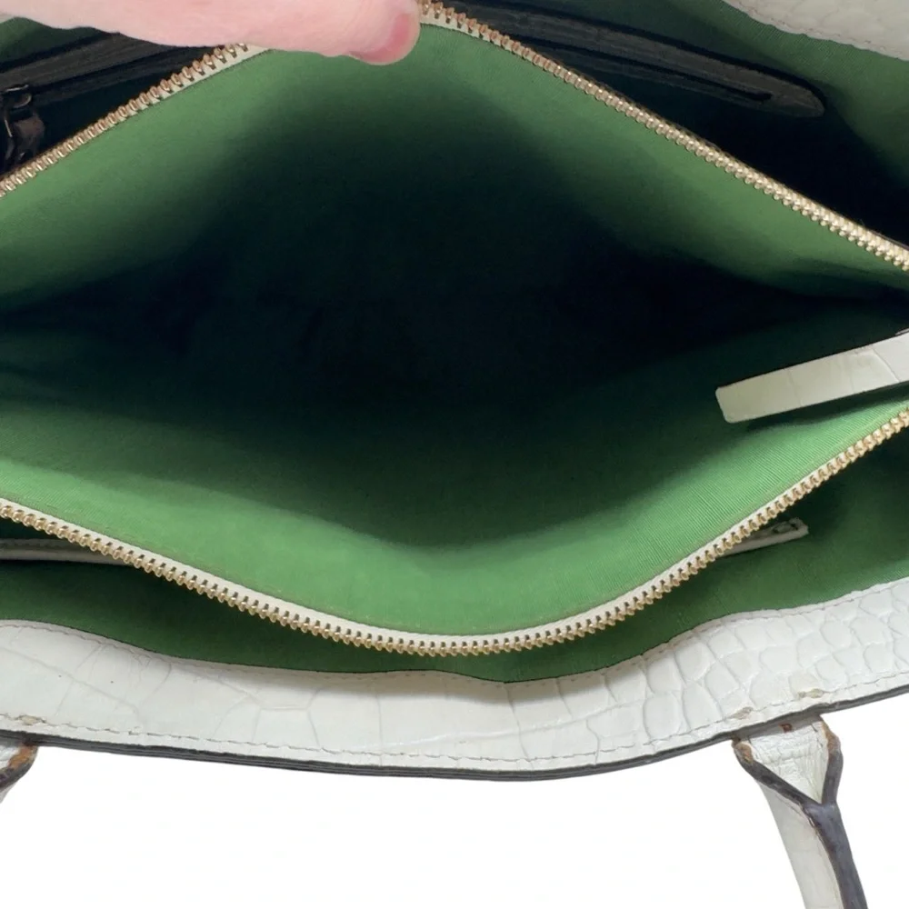 Kate Spade New York Vintage Quinn Carlsbad Oyster Leather Croc-Embossed Tote